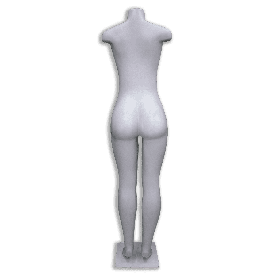 Manequim De Plástico Feminino Afunilado Branco - Imagem 3