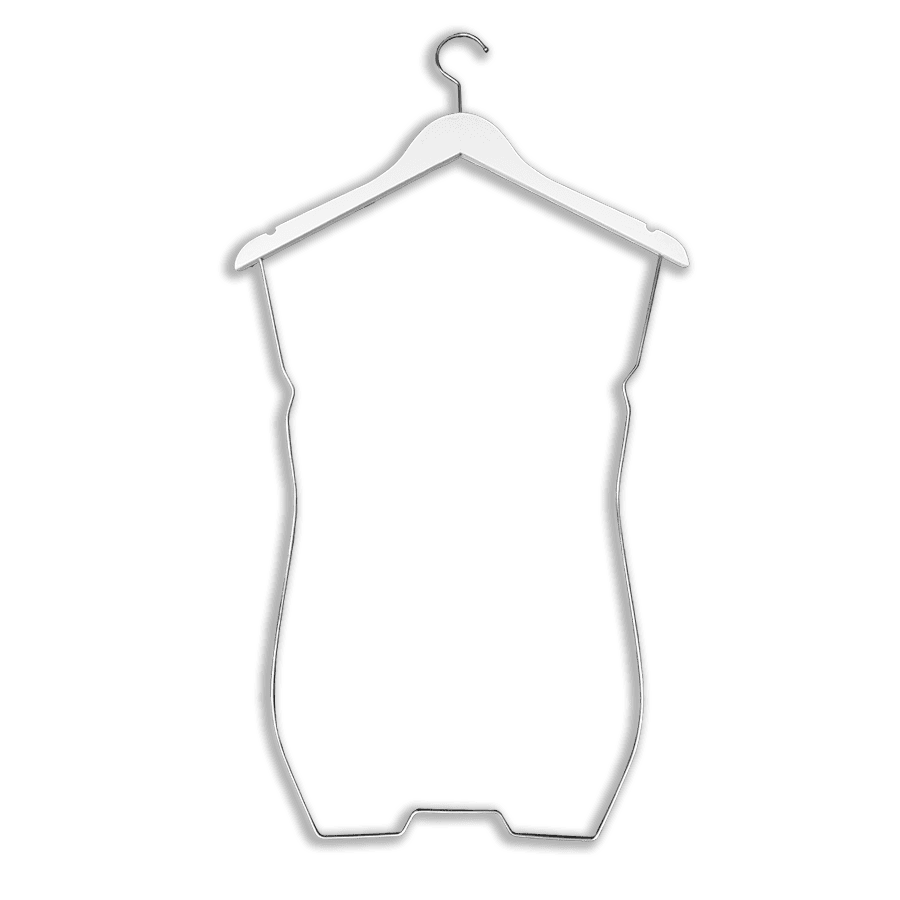 Imagem relacionada ao produto: Cabide De Madeira Silhueta Branco (10 Unidades)