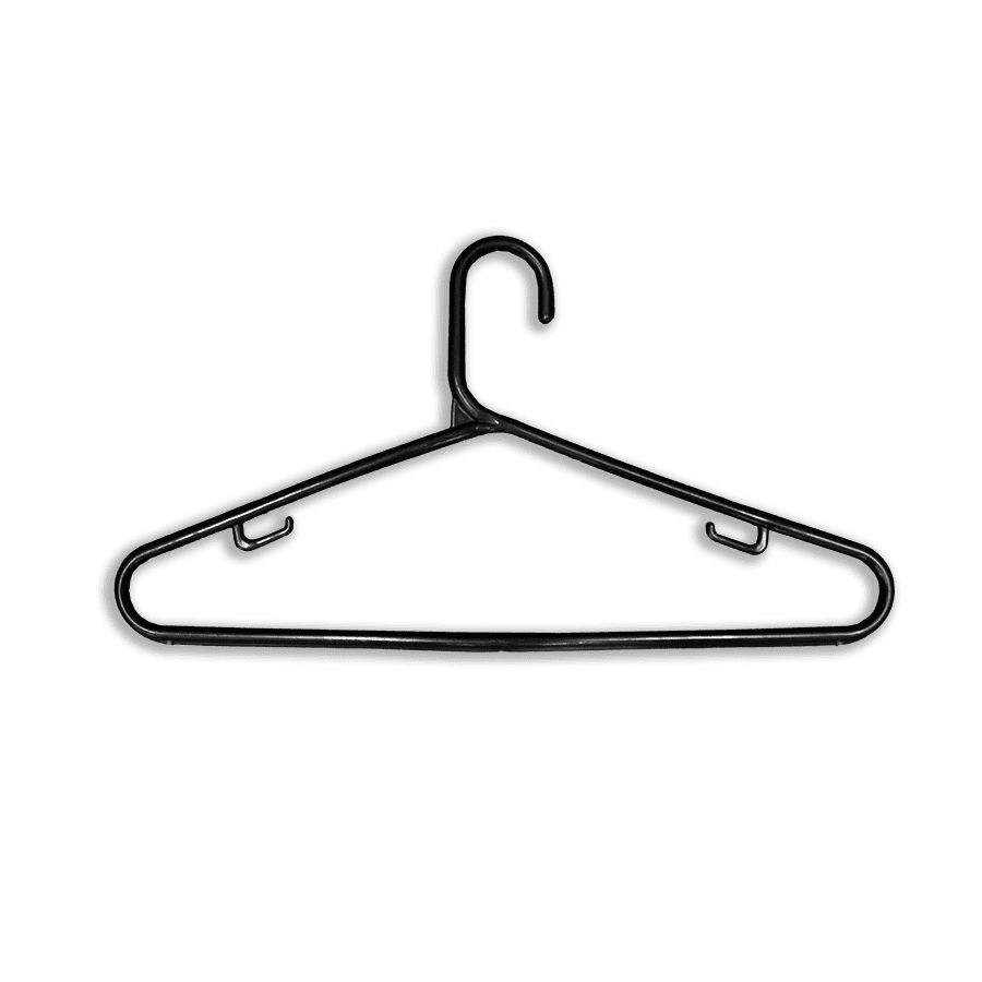 Imagem relacionada ao produto: Cabide Simples Fino Preto De Plástico (50 Unidades)