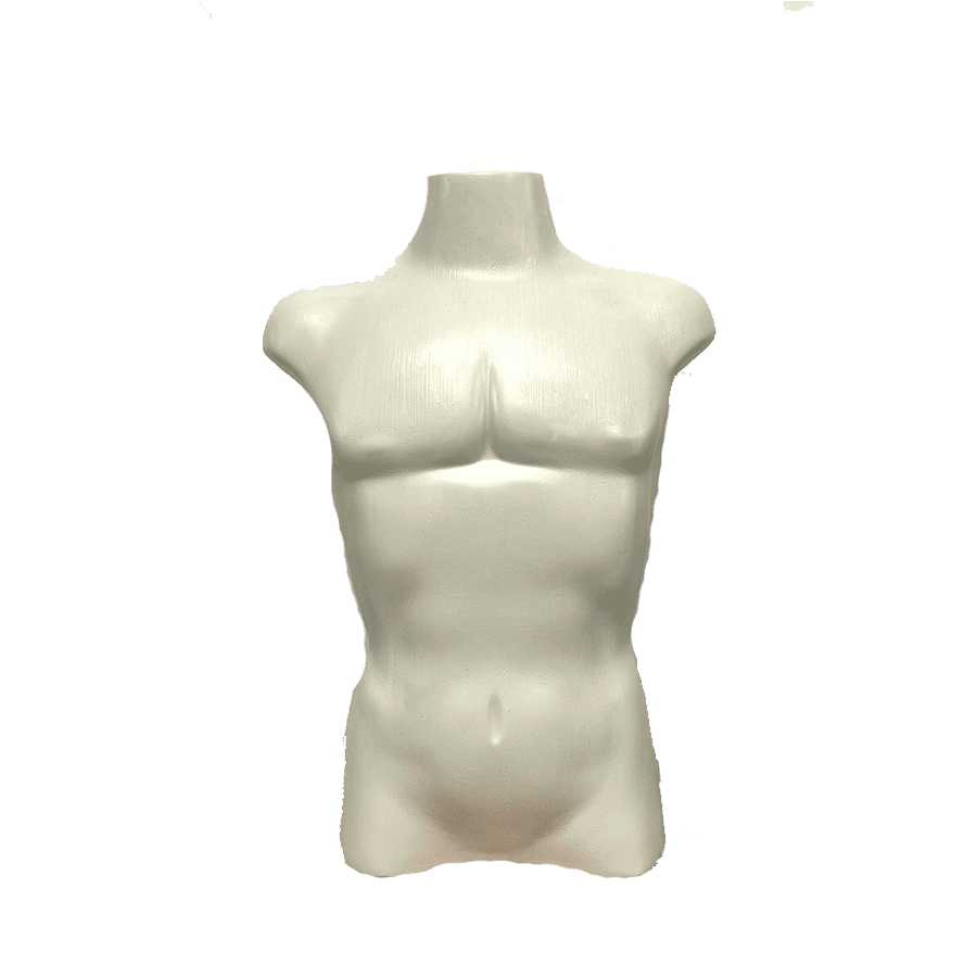 Imagem relacionada ao produto: Busto De Plástico Masculino Branco (2 Unidades)