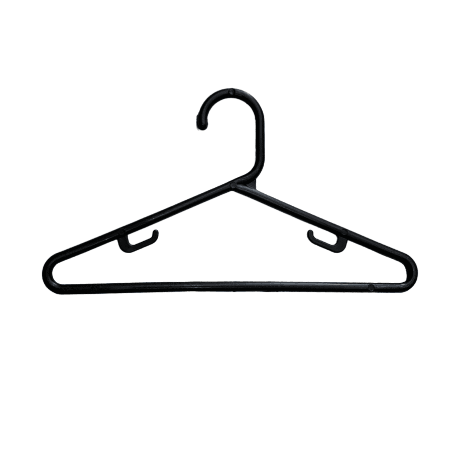 Imagem relacionada ao produto: Cabide Infantil Fino Preto De Plástico (30 Unidades)