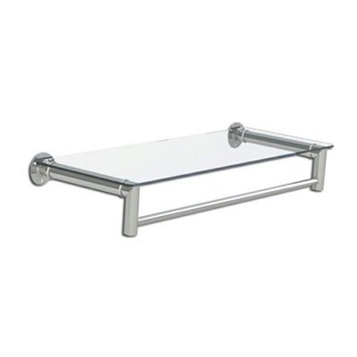 Arara Em L Para Parede E Prateleiras Na Cor Cromada
